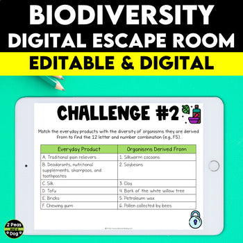 Biodiversity Digital Escape Room Grade 6 Science Ontario