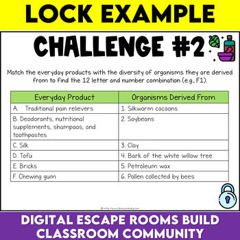 Biodiversity Digital Escape Room Grade 6 Science Ontario