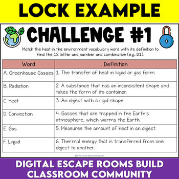 Heat in the Environment Digital Escape Room Grade 7 Science Ontario