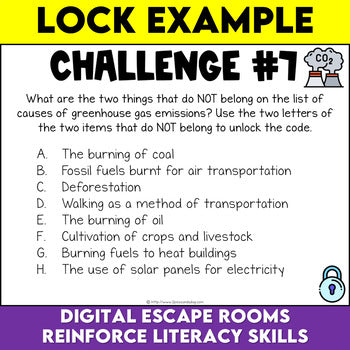 Heat in the Environment Digital Escape Room Grade 7 Science Ontario