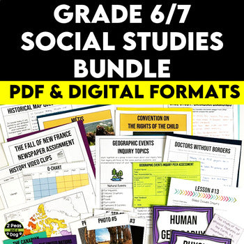 Grade 6/7 Social Studies Bundle Ontario Curriculum