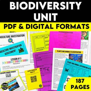 Grade 6 Science Biodiversity Unit Ontario Curriculum