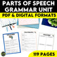 Parts of Speech Grammar Unit