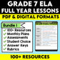 Full Year Middle School English Language Arts Lesson Bundle 1