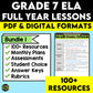 Full Year Middle School English Language Arts Lesson Bundle 1