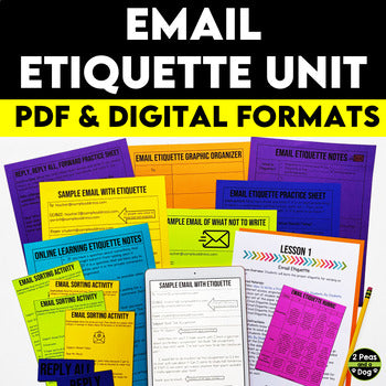 Email Etiquette Unit - Digital Citizenship Lessons