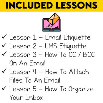 Email Etiquette Unit - Digital Citizenship Lessons