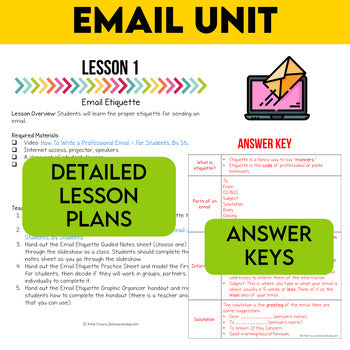 Email Etiquette Unit - Digital Citizenship Lessons