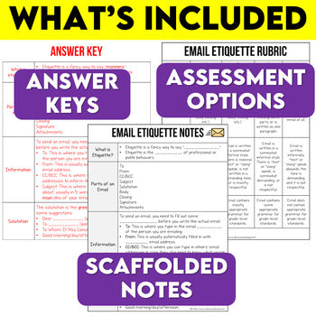 Email Etiquette Unit - Digital Citizenship Lessons