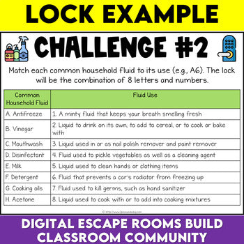 Fluids Digital Escape Room Grade 8 Science Ontario