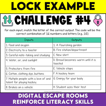 Systems In Action Digital Escape Room Grade 8 Science Ontario