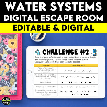 Water Systems Digital Escape Room Grade 8 Science Ontario