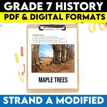 Grade 7 History Strand A Modified Ontario Curriculum