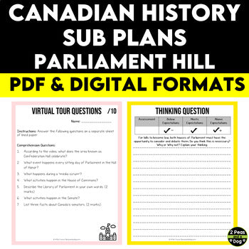 Canadian History Sub Plans - Parliament Hill