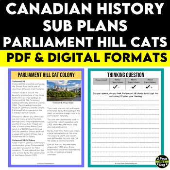 Canadian History Sub Plans - Parliament Hill Cat Colony