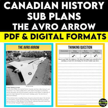 Canadian History Sub Plans - The Avro Arrow