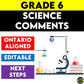 Grade 6 Science Ontario Report Card Comments