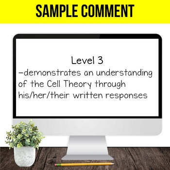 Ontario Report Card Comments - Grade 8 Science Editable