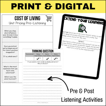 Podcast Listening Comprehension Lesson - Unit Pricing
