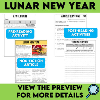 Lunar New Year Non-Fiction Article