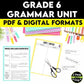 Grade 6 Grammar Unit