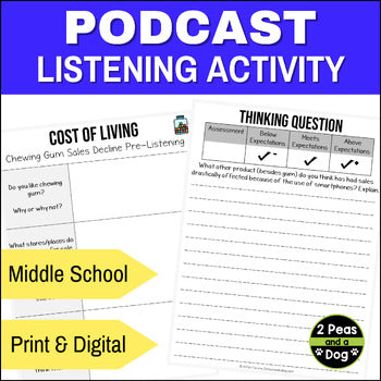 Podcast Listening Comprehension Lesson - Chewing Gum Sales Decline