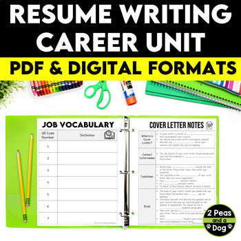 Cover Letter and Resume Writing Unit Career Lessons