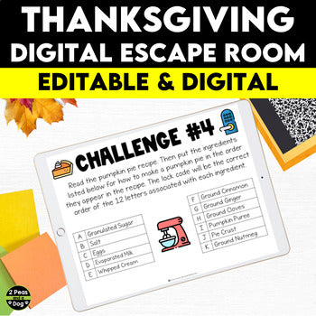 Thanksgiving Digital Escape Room