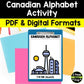 Canadian Alphabet Activity