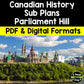 Canadian History Sub Plans - Parliament Hill