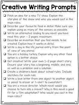 Creative Writing Prompts and Activities