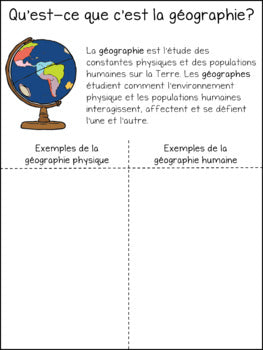 Grade 7/8 Ontario Curriculum Geography Bundle French Edition