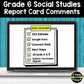 Grade 6 Social Studies Ontario Report Card Comments