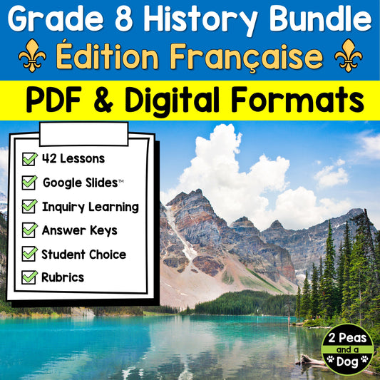 Grade 8 Canadian History Bundle 1850 - 1914 French Edition