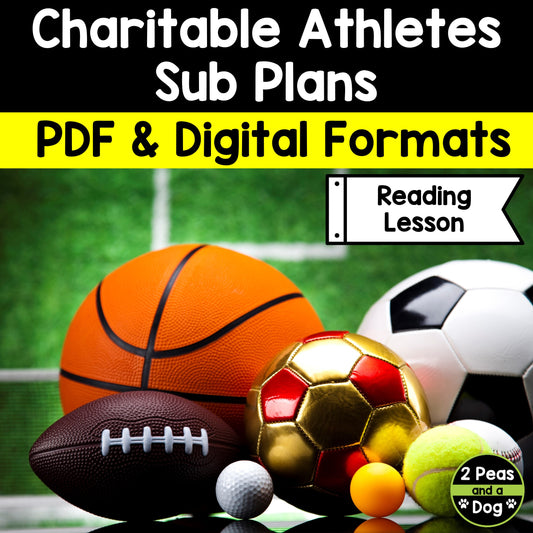 Middle School ELA Sub Plans - Topic Charitable Athletes