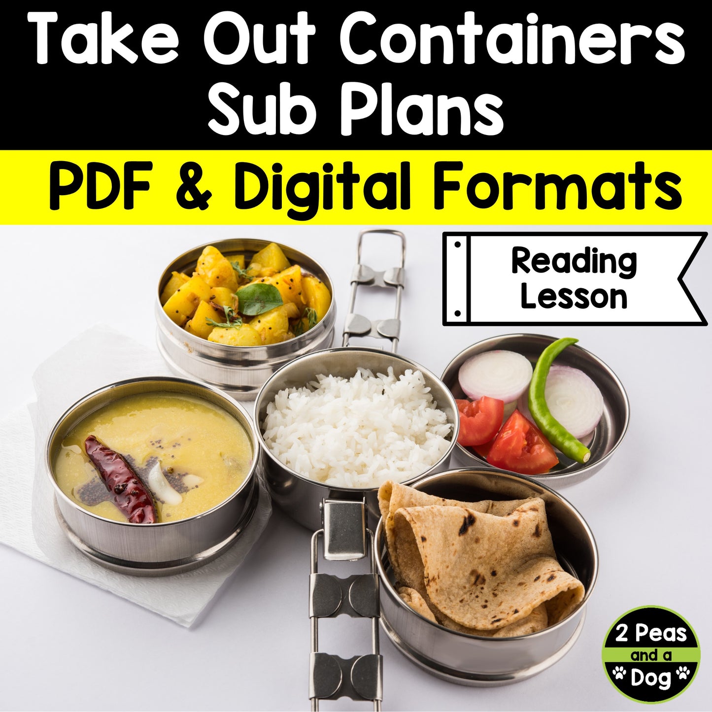 Middle School ELA Sub Plans - Topic Reusable Take Out Containers