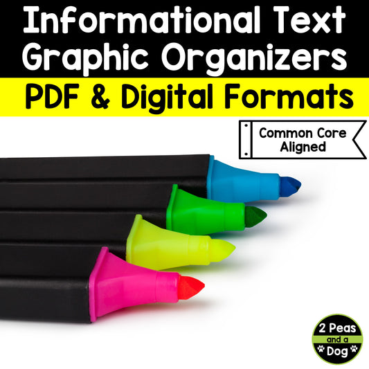 Middle School Informational Text Graphic Organizers