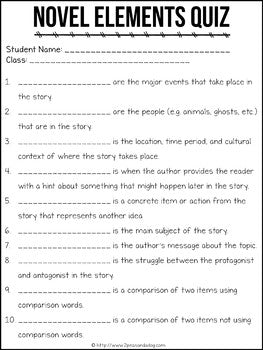 Novel Study Activities For Any Novel