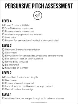 Persuasive Pitch Assignment | Distance Learning