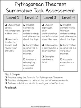 Pythagorean Theorem Assignment | Distance Learning