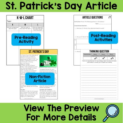 St. Patrick's Day Non-Fiction Article